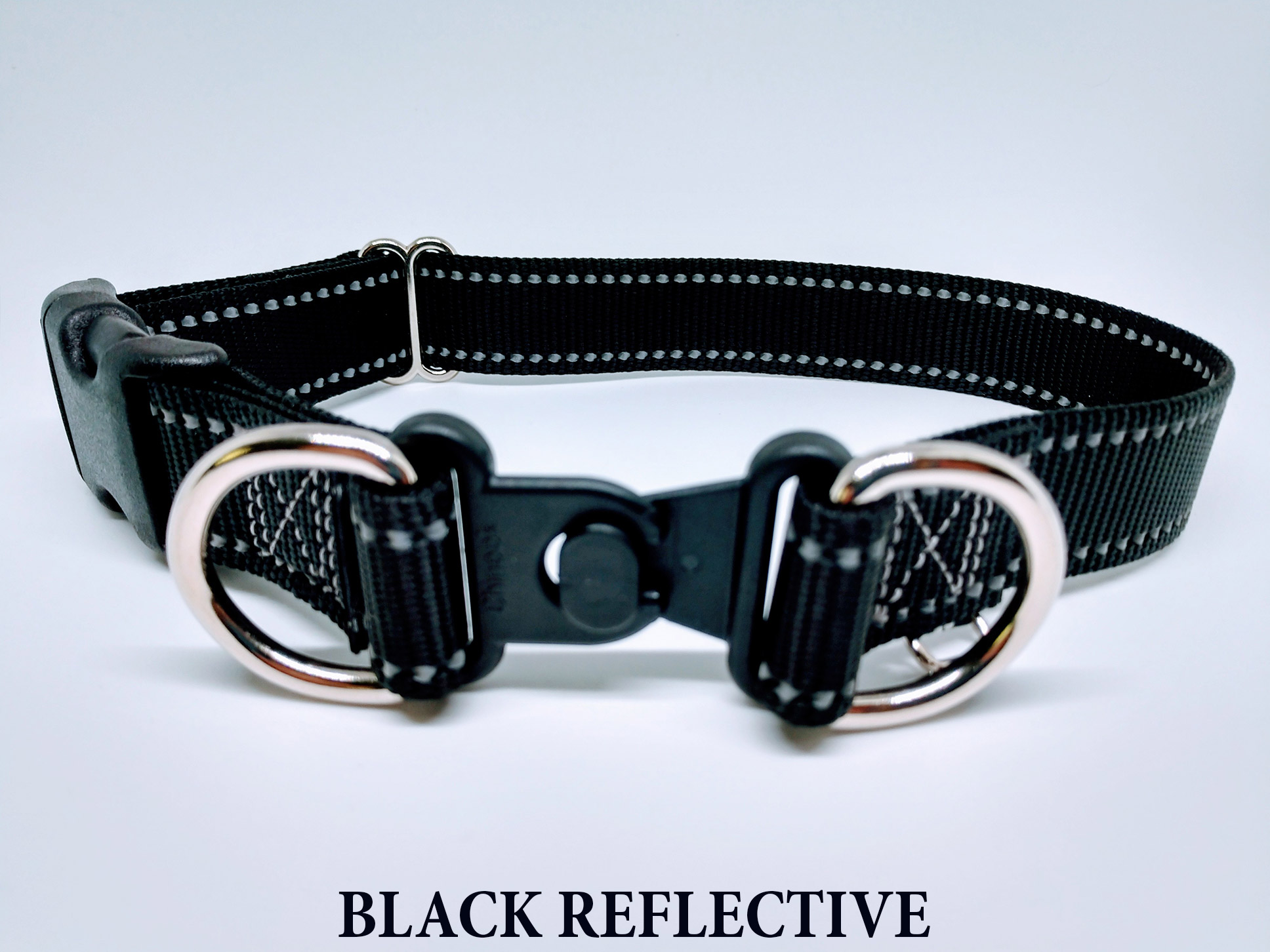 Black Leather Dog Collar - Small - Medium - Large - Native American Co