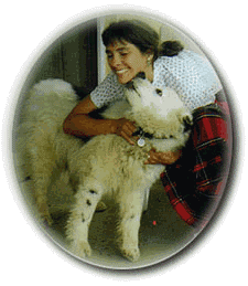 Tenney Mudge, Founder, with her beloved Chinook